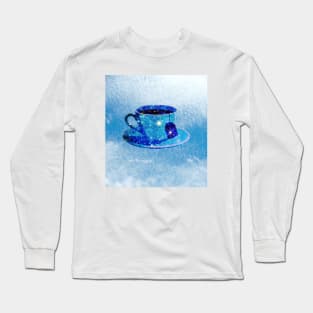 Stars in my tea - blue (bg) Long Sleeve T-Shirt